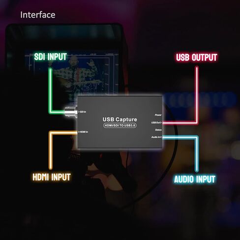 بطاقة التقاط AVKANS HDMI SDI، بطاقة التقاط USB للكاميرا الخارجية، بث وتسجيل مع DSLR، كاميرا PTZ بدقة 1080p60 للبث المباشر، إنتاج الفيديو، على OBS، vMix، Zoom، Teams، PC/Mac in Kuwait