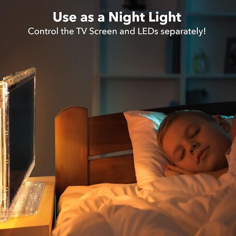 تلفزيون LED نيون مقاس 22 بوصة من Continu.us | ROKU Express HD Stick + هوائي 4K متضمن | تغيير الألوان، تلفزيون HD ريترو، إضاءة خلفية محيطة مدمجة - مثالية لغرفة الأطفال in Kuwait
