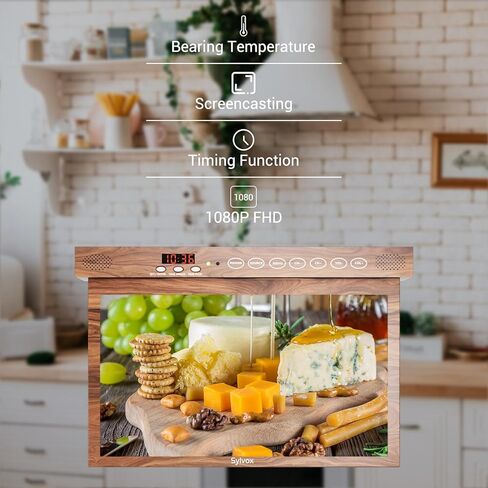 SYLVOX Kitchen TV,15.6 inch Under Cabinet TV, Televison for Kitchen, Smart TV Built-in APP Store, Support WiFi Bluetooth, 1080P Small TV for RV Camper, Bedroom, Boat in Kuwait