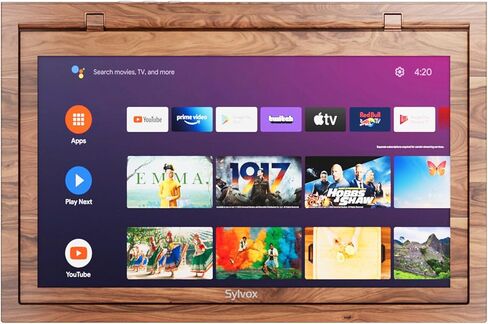 SYLVOX Kitchen TV,15.6 inch Under Cabinet TV, Televison for Kitchen, Smart TV Built-in APP Store, Support WiFi Bluetooth, 1080P Small TV for RV Camper, Bedroom, Boat in Kuwait