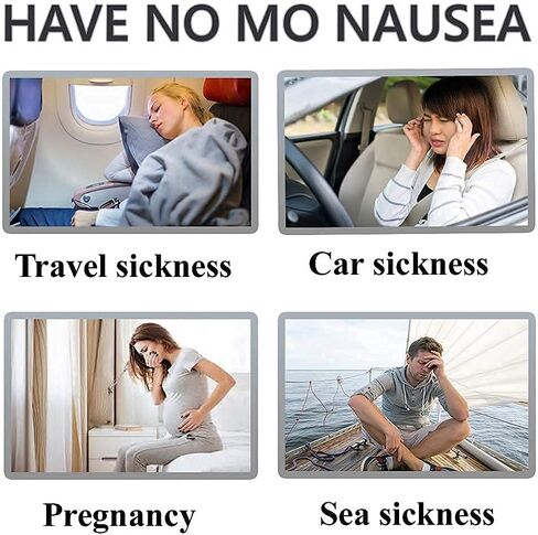 عصابات NoMo Nausea Seasick للرحلة البحرية 4 عبوات لتخفيف آثار الكحول | سوار العلاج العطري بالنعناع المقاوم للماء وأشرطة دوار الحركة | شريط بحري مضاد للغثيان في الثلاثينيات | متوسطة إلى كبيرة | الأسود والأزرق in Saudi Arabia