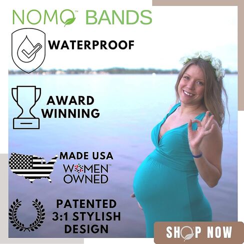 عصابات NoMo Nausea Seasick للرحلة البحرية 4 عبوات لتخفيف آثار الكحول | سوار العلاج العطري بالنعناع المقاوم للماء وأشرطة دوار الحركة | شريط بحري مضاد للغثيان في الثلاثينيات | متوسطة إلى كبيرة | الأسود والأزرق in Saudi Arabia