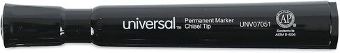 Universal Permanent Markers, Chisel Tip, Black, Dozen (UNV07051) in Saudi Arabia