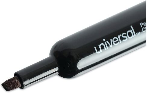 Universal Permanent Markers, Chisel Tip, Black, Dozen (UNV07051) in Saudi Arabia