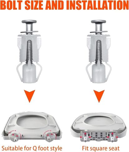 4 عبوات من براغي مقعد المرحاض، براغي مفصلات مقعد المرحاض، براغي مقعد المرحاض العالمية، مجموعة تثبيت مقعد المرحاض، تركيبات إصلاح مسامير صواميل علوية مطاطية قابلة للتوسيع (أسود أبيض) in Kuwait