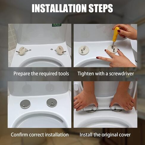 4 عبوات من براغي مقعد المرحاض، براغي مفصلات مقعد المرحاض، براغي مقعد المرحاض العالمية، مجموعة تثبيت مقعد المرحاض، تركيبات إصلاح مسامير صواميل علوية مطاطية قابلة للتوسيع (أسود أبيض) in Kuwait