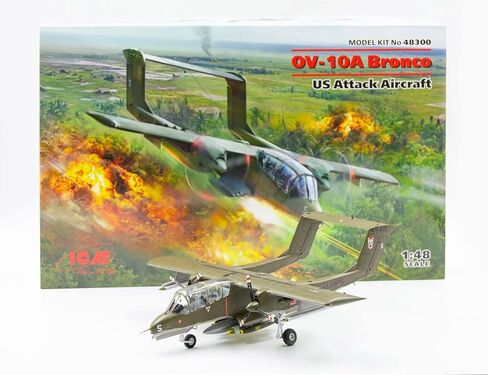 ICM Plastic Model Airplane Kit (48300) 242 pcs - Plastic Military Plane OV 10 Bronco Model Kit 1:48 in Saudi Arabia