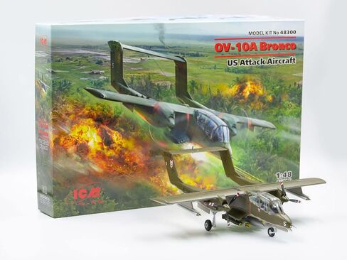 ICM Plastic Model Airplane Kit (48300) 242 pcs - Plastic Military Plane OV 10 Bronco Model Kit 1:48 in Saudi Arabia