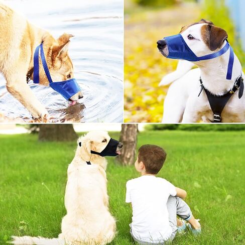 Soft Dog Muzzle Dog Muzzle Adjustable Anti-Bite Anti-Barking Anti-Misuse Dog Muzzle Pet Supplies for Small, Medium and Large Dogs Out Walking in Saudi Arabia