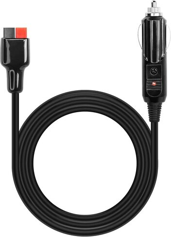 PNGKNYOCN 12V Car Cigarette Lighter Power Cable，14AWG 45A Connector to Cigarette Lighter Plug Extension Cable with Internal 15A Fuse（1.5M/4.9FT in Saudi Arabia