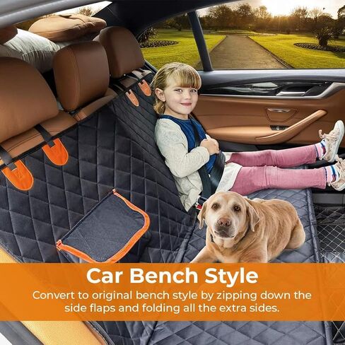 موسع المقعد الخلفي للكلاب، مادة أكسفورد 600D، غطاء مقعد خلفي غير قابل للنفخ للكلاب ذات القاعدة الصلبة، شبكة قوية مضادة للانزلاق، أرجوحة للكلاب للسيارة والشاحنات وسيارات الدفع الرباعي - ضمان استرداد الأموال لمدة عام in Kuwait