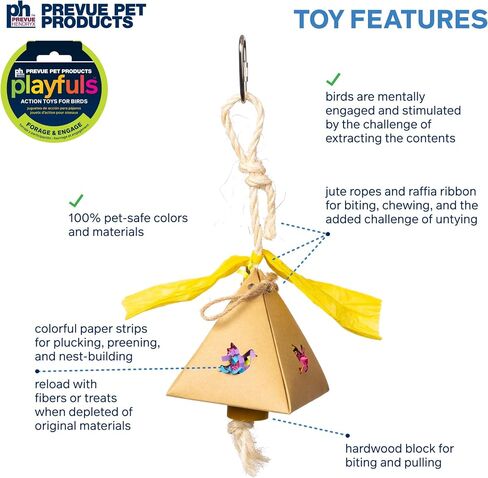 Prevue Pet Products Plucky Pyramid - Playfuls Forage & Engage Bird Toy 60244 in Saudi Arabia