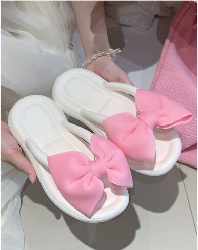 Fairy Bow Flip Flop Summer Beach Sandal Slippers for Womens Girls Women's Flip Flop Sandal Aesthetics Slippers in Saudi Arabia