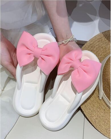 Fairy Bow Flip Flop Summer Beach Sandal Slippers for Womens Girls Women's Flip Flop Sandal Aesthetics Slippers in Saudi Arabia