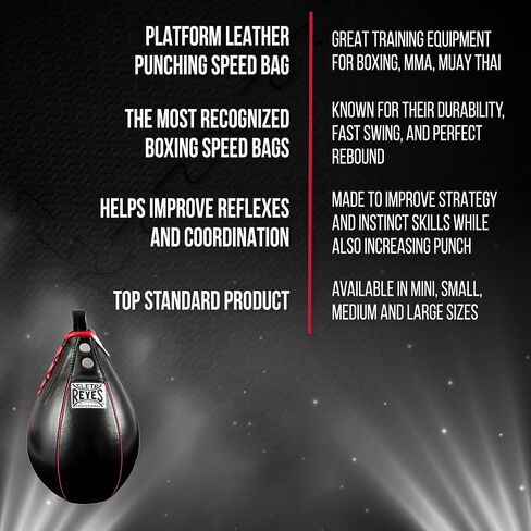 CLETO REYES Platform Leather Punching Speed Bag for Boxing, MMA, Muay Thai, Training Equipment in Saudi Arabia
