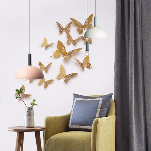 308 Pcs Flower Bouquet Corsages Pins 200 Pcs Diamond Corsages Pins and 108 Pcs 3D Gold Butterfly Sticker for Bouquet Wedding Valentine's Day Mother's Day Birthday Party Supplies (3 Sizes) in Kuwait