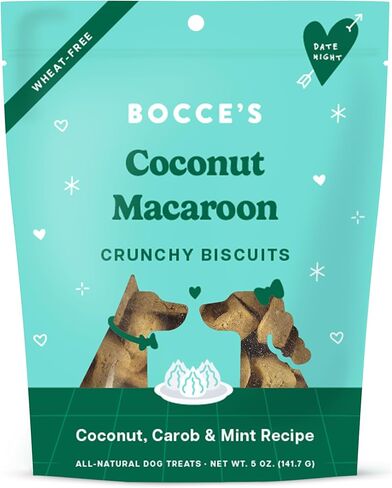 مخبز بوتشي بجوز الهند معكرون للكلاب، حلوى يومية خالية من القمح للكلاب، مصنوعة من مكونات حقيقية، مخبوزة في الولايات المتحدة الأمريكية، بسكويت مقرمش من جوز الهند والخروب والنعناع الطبيعي بالكامل، 5 أونصة in Kuwait