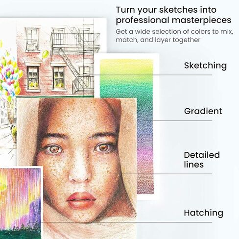 Arteza Coloring Art Set, 48 Colored Pencils, 6.4 x 6.4 Inches Coloring Book with 72 Detachable Designs, Art Supplies for Relaxation and Stress Relief in Saudi Arabia