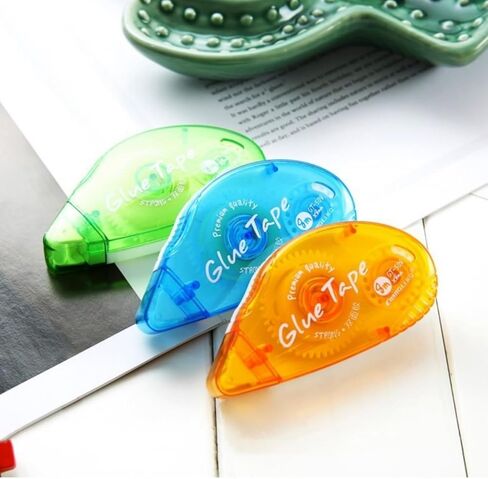 JTJFIT 3 عبوات من أسطوانة الشريط مزدوجة الجوانب، لوازم شريط لاصق لسجل القصاصات، عداء موزع شريط لاصق مزدوج الجوانب لورق الهدايا اليدوية والمشروعات الفنية، شريط للصور in Kuwait