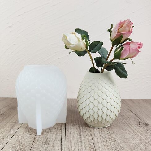 Snake Scale Vase Epoxy Silicone Mold Plaster Drip Concrete Flowerpot Plant Cement Clay Silicone Mould in Saudi Arabia