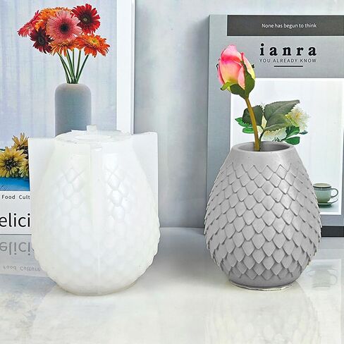 Snake Scale Vase Epoxy Silicone Mold Plaster Drip Concrete Flowerpot Plant Cement Clay Silicone Mould in Saudi Arabia
