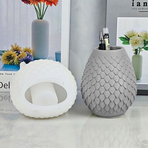 Snake Scale Vase Epoxy Silicone Mold Plaster Drip Concrete Flowerpot Plant Cement Clay Silicone Mould in Saudi Arabia
