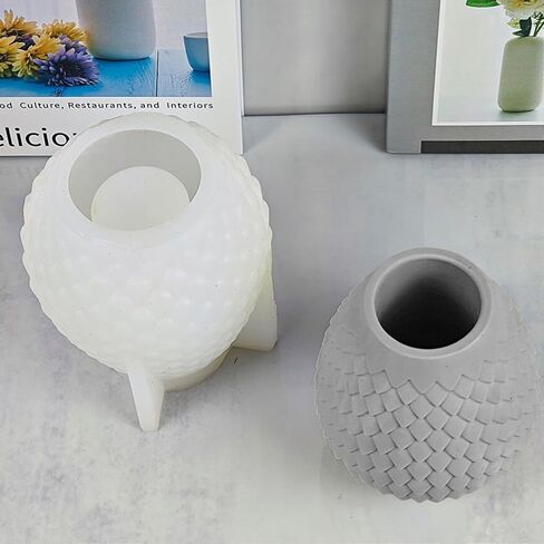 Snake Scale Vase Epoxy Silicone Mold Plaster Drip Concrete Flowerpot Plant Cement Clay Silicone Mould in Saudi Arabia
