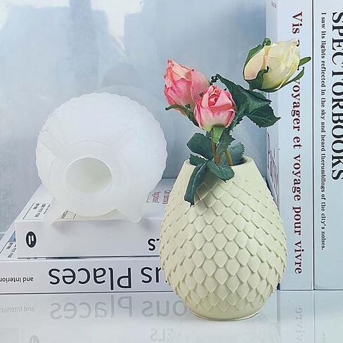 Snake Scale Vase Epoxy Silicone Mold Plaster Drip Concrete Flowerpot Plant Cement Clay Silicone Mould in Saudi Arabia