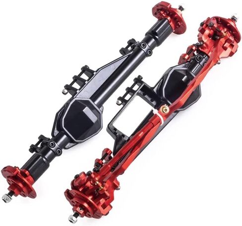 RC Car Front Rear Portal محاور الإسكان Shell Metal Complete for Axial RBX10 Ryft 1/10 RC Cralwer Trucks Car Upgrades Parts Accessories - Red in Kuwait