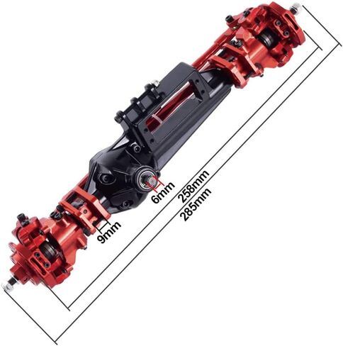 RC Car Front Rear Portal محاور الإسكان Shell Metal Complete for Axial RBX10 Ryft 1/10 RC Cralwer Trucks Car Upgrades Parts Accessories - Red in Kuwait