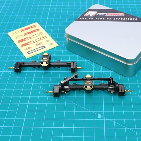 RCAWD SCX24 Upgrades Front Portal Rear Axle Housing & Brass Third Member Housing& Brass Steer Hub Carrier & Portal Gear Housing & Worm Gears & Brass Gears & Brass Hex Parts for Axial 1/24 in Saudi Arabia
