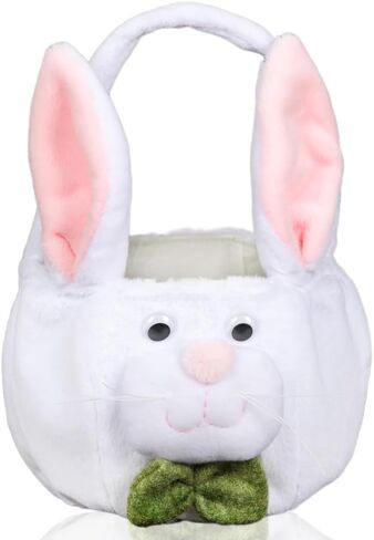 سلة عيد الفصح أكياس قطيفة دلاء البيض للأطفال، قابلة لإعادة الاستخدام المحمولة الأرنب حمل سلة قطيفة هدايا لتزيين الحفلات in Kuwait