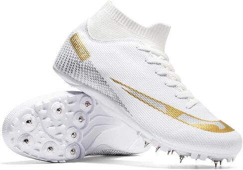 أحذية UVCDE للرجال Sprint High Top Track and Field Shoes للشباب، أحذية رياضية احترافية للجري، أحذية رياضية للقفز للأولاد والمراهقين والبالغين in Kuwait