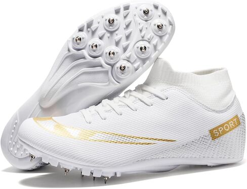 أحذية UVCDE للرجال Sprint High Top Track and Field Shoes للشباب، أحذية رياضية احترافية للجري، أحذية رياضية للقفز للأولاد والمراهقين والبالغين in Kuwait