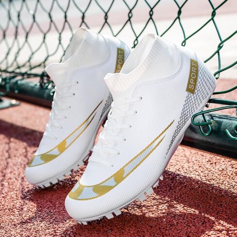 أحذية UVCDE للرجال Sprint High Top Track and Field Shoes للشباب، أحذية رياضية احترافية للجري، أحذية رياضية للقفز للأولاد والمراهقين والبالغين in Kuwait