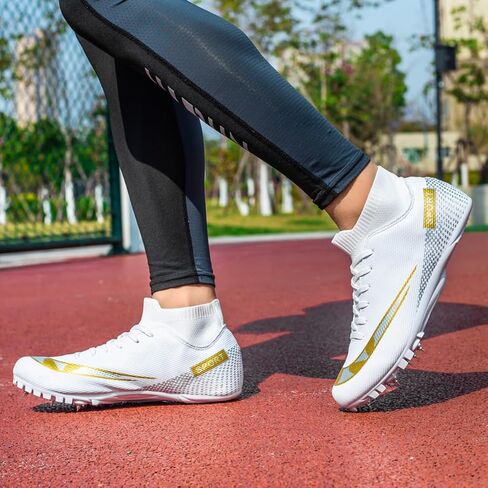 أحذية UVCDE للرجال Sprint High Top Track and Field Shoes للشباب، أحذية رياضية احترافية للجري، أحذية رياضية للقفز للأولاد والمراهقين والبالغين in Kuwait