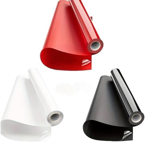 3 قطع فينيل نقل الحرارة HTV، لفات فينيل نقل الحرارة 25.4 سم × 20 قدم، سهلة القطع وإزالة الأعشاب الضارة على الفينيل للكريكات، فينيل HTV مع 3 ألوان متنوعة in Kuwait