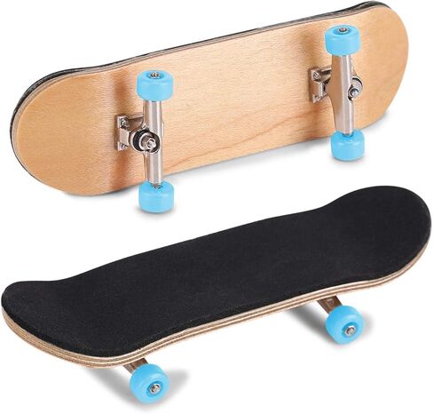 HURRISE Wooden Finger Skateboards, 1Pc Maple Wooden+Alloy Fingerboard Finger Skateboards with Box Reduce Pressure Kids Gifts(Black) in Saudi Arabia