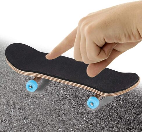 HURRISE Wooden Finger Skateboards, 1Pc Maple Wooden+Alloy Fingerboard Finger Skateboards with Box Reduce Pressure Kids Gifts(Black) in Saudi Arabia