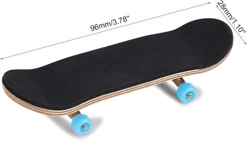HURRISE Wooden Finger Skateboards, 1Pc Maple Wooden+Alloy Fingerboard Finger Skateboards with Box Reduce Pressure Kids Gifts(Black) in Saudi Arabia