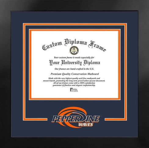 صور الحرم الجامعي NCAA Pepperdine Waves للجنسين سبيريت دبلوم مانهاتن إطار أسود مع طباعة حجرية إضافية، أسود، مقاس واحد in Saudi Arabia