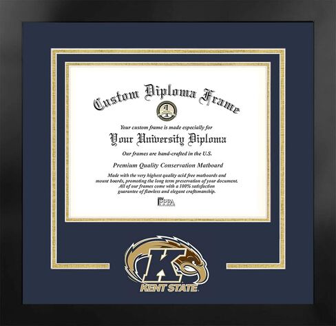 صور الحرم الجامعي NCAA Kent State Golden Flashes للجنسين سبيريت دبلوم مانهاتن إطار أسود مع طباعة حجرية إضافية، أسود، مقاس واحد in Saudi Arabia