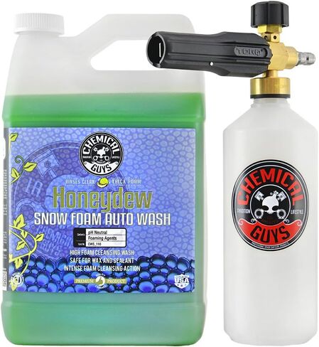 CHEMICAL GUYS HOL143 Snow Foam Cleanser, 1 Gallon, Torq Foam Cannon Snow Foamer & Honeydew, 128 fl. oz, 1 Pack in Saudi Arabia