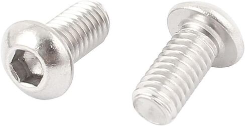 Uxcell M6x12mm مسامير رأس سداسية من الفولاذ المقاوم للصدأ بمقبس سداسي 50 قطعة in Saudi Arabia