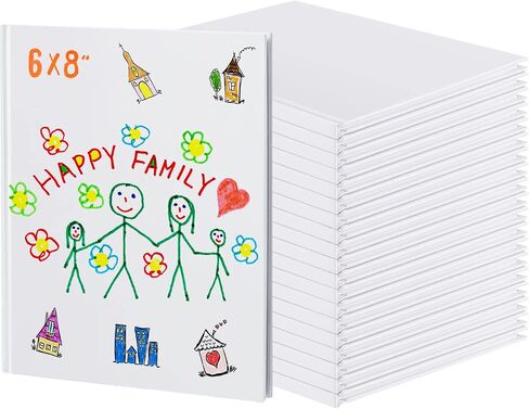 SATINIOR 20 Pcs Easter Hardcover Blank Book for Kids to Write Stories Make Your Own Book Hardcover Book Sketchbooks Blank for Student Classroom DIY Drawing and Writing, White, 6 x 8 Inch in Saudi Arabia