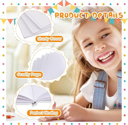 SATINIOR 20 Pcs Easter Hardcover Blank Book for Kids to Write Stories Make Your Own Book Hardcover Book Sketchbooks Blank for Student Classroom DIY Drawing and Writing, White, 6 x 8 Inch in Saudi Arabia