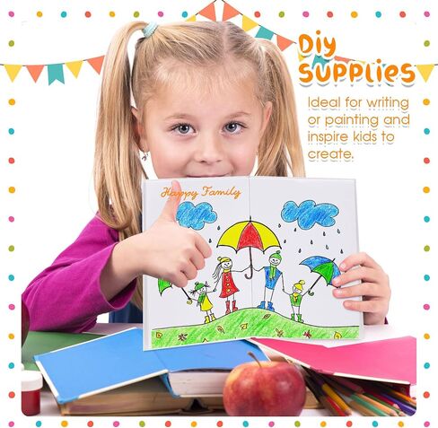 SATINIOR 20 Pcs Easter Hardcover Blank Book for Kids to Write Stories Make Your Own Book Hardcover Book Sketchbooks Blank for Student Classroom DIY Drawing and Writing, White, 6 x 8 Inch in Saudi Arabia