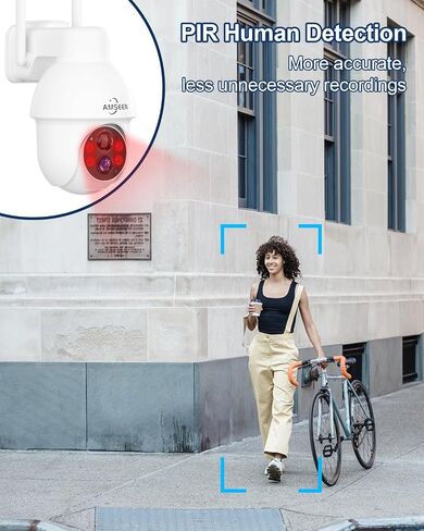 Security Cameras Wireless Outdoor with 360°View, 2K Night Vision Outdoor Camera for Home Security with Spotlight and Siren, Solar Camera Work with Alexa for Home Surveillance (White) in Saudi Arabia
