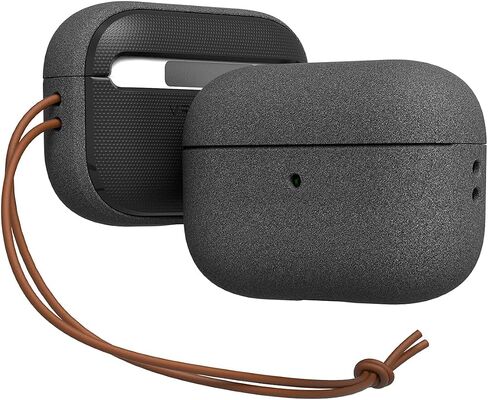 تصميم VRS متوافق مع حافظة Apple AirPods Pro (2019) مع حبل قصير [رمادي حجري رملي حديث]، غطاء واقٍ صلب مقاوم للصدمات لكامل الجسم [مسجل ببراءة اختراع أمريكية] in Saudi Arabia