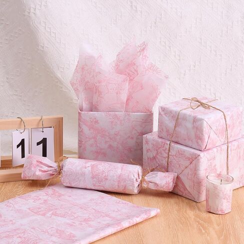 100 Sheets Vintage Blue Gift Wrapping Tissue Paper Recyclable Packaging Bag for Wedding Birthday Showers Art Craft Party Favor Decoration in Saudi Arabia